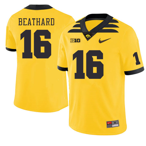 Iowa Hawkeyes #16 C.J. Beathard College Football Jerseys Stitched Sale-Gold